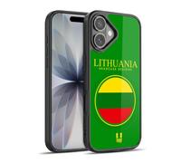 Head Case Designs Lithuania Lithuanian Lietuvos Flag Flag Patches Set 2 Gel Armour Case [Military Grade Protection] Compatible With Apple iPhone 17