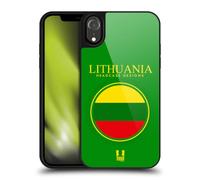 Head Case Designs Lithuania Lithuanian Lietuvos Flag Flag Patches Set 2 Gel Armour Case [Military Grade Protection] Compatible With Apple iPhone XR