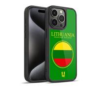 Head Case Designs Lithuania Lithuanian Lietuvos Flag Flag Patches Set 2 Gel Armour Case [Military Grade Protection] Compatible With Apple iPhone 15 Pro
