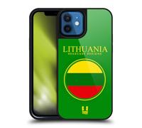 Head Case Designs Lithuania Lithuanian Lietuvos Flag Flag Patches Set 2 Gel Armour Case [Military Grade Protection] Compatible With Apple iPhone 12 / iPhone 12 Pro