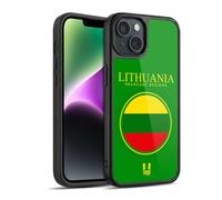 Head Case Designs Lithuania Lithuanian Lietuvos Flag Flag Patches Set 2 Gel Armour Case [Military Grade Protection] Compatible With Apple iPhone 14