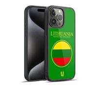 Head Case Designs Lithuania Lithuanian Lietuvos Flag Flag Patches Set 2 Gel Armour Case [Military Grade Protection] Compatible With Apple iPhone 15 Pro Max