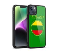 Head Case Designs Lithuania Lithuanian Lietuvos Flag Flag Patches Set 2 Gel Armour Case [Military Grade Protection] Compatible With Apple iPhone 14 Plus