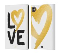Head Case Designs Love Grand As Gold Leather Wallet Case Compatible With Apple iPad Pro 11 M4 2024