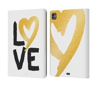 Head Case Designs Love Grand As Gold Leather Wallet Case Compatible With Apple iPad Pro 13 M4 2024