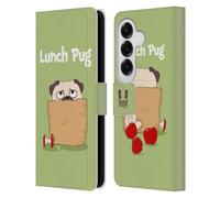 Head Case Designs Lunch Piper The Pug Leather Wallet Case Compatible With Samsung Galaxy S26