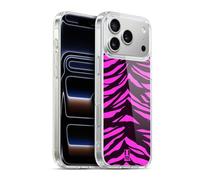 Head Case Designs Magenta Tiger Mad Prints Gel Case [Military Grade Protection] Compatible with Apple iPhone 17 Pro Max and Compatible with MagSafe