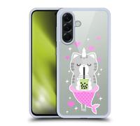 Head Case Designs Mermaid Cat Unicorn Bubble Tea Gel Case [Military Grade Protection] Compatible With Samsung Galaxy A56 5G