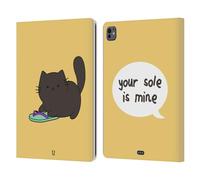 Head Case Designs Mine Yellow Ceiling Cat Vs Basement Cat Leather Wallet Case Compatible With Apple iPad Pro 13 M4 2024