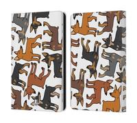 Head Case Designs Miniature Pinscher Dog Breed Patterns 4 Leather Wallet Case Compatible With Amazon Kindle Paperwhite 6