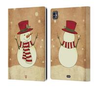 Head Case Designs Mr. Snowman Christmas Classics Leather Wallet Case Compatible With Apple iPad Pro 11 M4 2024