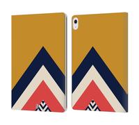 Head Case Designs Mustard Colour Block Chevron Leather Wallet Case Compatible With Apple iPad Air 13 2024/2025