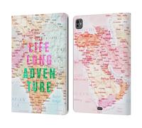 Head Case Designs My Lifelong Adventure Wanderlust Statements Leather Wallet Case Compatible With Apple iPad Pro 13 M4 2024