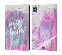 Head Case Designs Navigate To Your Dreams Wanderlust Statements Leather Wallet Case Compatible With Apple iPad Pro 11 M4 2024