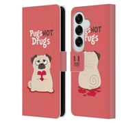 Head Case Designs Not Drugs Piper The Pug Leather Wallet Case Compatible With Samsung Galaxy S26