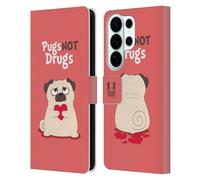 Head Case Designs Not Drugs Piper The Pug Leather Wallet Case Compatible With Samsung Galaxy S26 Ultra