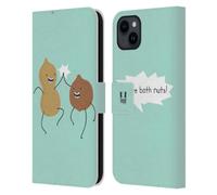 Head Case Designs Nuts Little Doses Of Nonsense And Randomness Leather Wallet Case Compatible With Apple iPhone 15 Plus