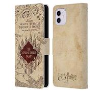 Head Case Designs Official Harry Potter The Marauder's Map Prisoner Of Azkaban II Leather Book Wallet Case Cover Compatible For Apple iPhone 11