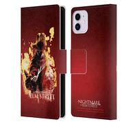 Head Case Designs Officially Licensed A Nightmare On Elm Street (2010) Freddy Nightmare Graphics Leather Wallet Case Compatible With Apple iPhone 11