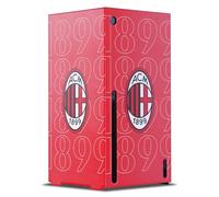 Head Case Designs Officially Licensed AC Milan 1899 Black Logo Art Game Console Wrap Case Cover Compatible With Xbox Series X