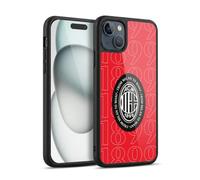 Head Case Designs Officially Licensed AC Milan 1899 Black Logo Art Gel Armour Case [Military Grade Protection] Compatible With Apple iPhone 15 Plus