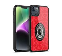 Head Case Designs Officially Licensed AC Milan 1899 Black Logo Art Gel Armour Case [Military Grade Protection] Compatible With Apple iPhone 14 Plus