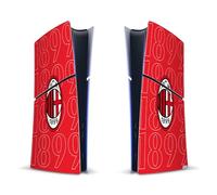 Head Case Designs Officially Licensed AC Milan 1899 Black Logo Art Vinyl Sticker Gaming Skin Decal Cover Compatible With Sony PlayStation 5 PS5 Slim Digital Edition Console