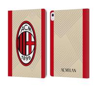 Head Case Designs Officially Licensed AC Milan Away 2021/22 Crest Kit Leather Wallet Case Compatible With Apple iPad Air 13 2024/2025