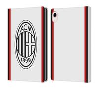 Head Case Designs Officially Licensed AC Milan Away 2024/25 Crest Kit Leather Wallet Case Compatible With Apple iPad mini (2021/2024)