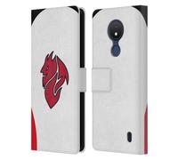 Head Case Designs Officially Licensed AC Milan Away 2025/26 Crest Kit Leather Wallet Case Compatible With Nokia C21