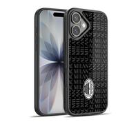 Head Case Designs Officially Licensed AC Milan Black And Grey Crest Patterns Gel Armour Case [Military Grade Protection] Compatible With Apple iPhone 17