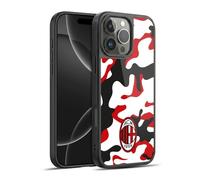 Head Case Designs Officially Licensed AC Milan Camouflage Crest Patterns Gel Armour Case [Military Grade Protection] Compatible With Apple iPhone 16 Pro Max