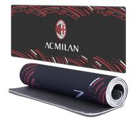 Head Case Designs Officially Licensed AC Milan Curved Crest Logo 37.4 x 15.75 x 0.16 inches (900 x 400 mm) - XL Gaming Office Desk PC Keyboard Mouse Mat Pad