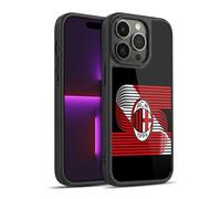 Head Case Designs Officially Licensed AC Milan Diagonal Crest Patterns Gel Armour Case [Military Grade Protection] Compatible With Apple iPhone 14 Pro