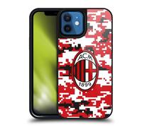 Head Case Designs Officially Licensed AC Milan Digital Camouflage Crest Patterns Gel Armour Case [Military Grade Protection] Compatible With Apple iPhone 12 / iPhone 12 Pro