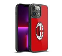 Head Case Designs Officially Licensed AC Milan Full Colour Red Crest Gel Armour Case [Military Grade Protection] Compatible With Apple iPhone 13 Pro Max