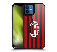 Head Case Designs Officially Licensed AC Milan Home 2017/18 Crest Kit Gel Armour Case [Military Grade Protection] Compatible With Apple iPhone 12 / iPhone 12 Pro