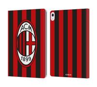 Head Case Designs Officially Licensed AC Milan Home 2018/19 Crest Kit Leather Wallet Case Compatible With Apple iPad Air 13 2024/2025