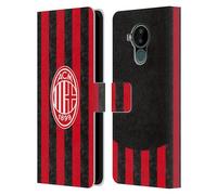 Head Case Designs Officially Licensed AC Milan Home 2025/26 Crest Kit Leather Wallet Case Compatible With Nokia C30