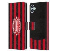 Head Case Designs Officially Licensed AC Milan Home 2025/26 Crest Kit Leather Wallet Case Compatible With Samsung Galaxy M04 5G / A04e