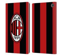 Head Case Designs Officially Licensed AC Milan Home 2026/27 Crest Kit Leather Wallet Case Compatible With Amazon Fire Max 11 2023
