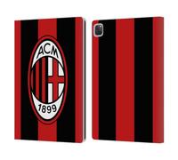 Head Case Designs Officially Licensed AC Milan Home 2026/27 Crest Kit Leather Wallet Case Compatible With Apple iPad Pro 12.9 2020/2021/2022