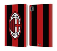 Head Case Designs Officially Licensed AC Milan Home 2026/27 Crest Kit Leather Wallet Case Compatible With Apple iPad Pro 11 M4/M5 2024/2025