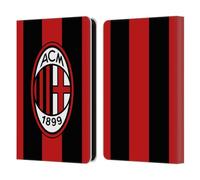 Head Case Designs Officially Licensed AC Milan Home 2026/27 Crest Kit Leather Wallet Case Compatible With Amazon Kindle 11th Gen (2024)