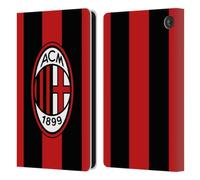 Head Case Designs Officially Licensed AC Milan Home 2026/27 Crest Kit Leather Wallet Case Compatible With Amazon Fire 7 2022