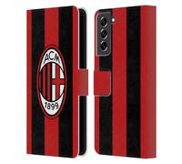 Head Case Designs Officially Licensed AC Milan Home 2026/27 Crest Kit Leather Wallet Case Compatible With Samsung Galaxy S21 FE 5G