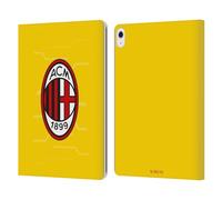 Head Case Designs Officially Licensed AC Milan Home Goalkeeper 2018/19 Crest Kit Leather Wallet Case Compatible With Apple iPad Air 13 2024/2025