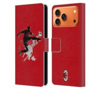Head Case Designs Officially Licensed AC Milan Kick 1 Teens Leather Wallet Case Compatible With Apple iPhone 17 Pro Max