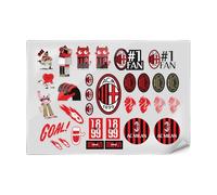 Head Case Designs Officially Licensed AC Milan Logo and Typography Graphic Icons Stickers & Skin Decals Compatible for Laptop Smartphone Gaming Notebook Luggage Bag Tumbler Scrapbook Locker