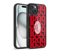 Head Case Designs Officially Licensed AC Milan Pattern Graphics Gel Armour Case [Military Grade Protection] Compatible With Apple iPhone 15